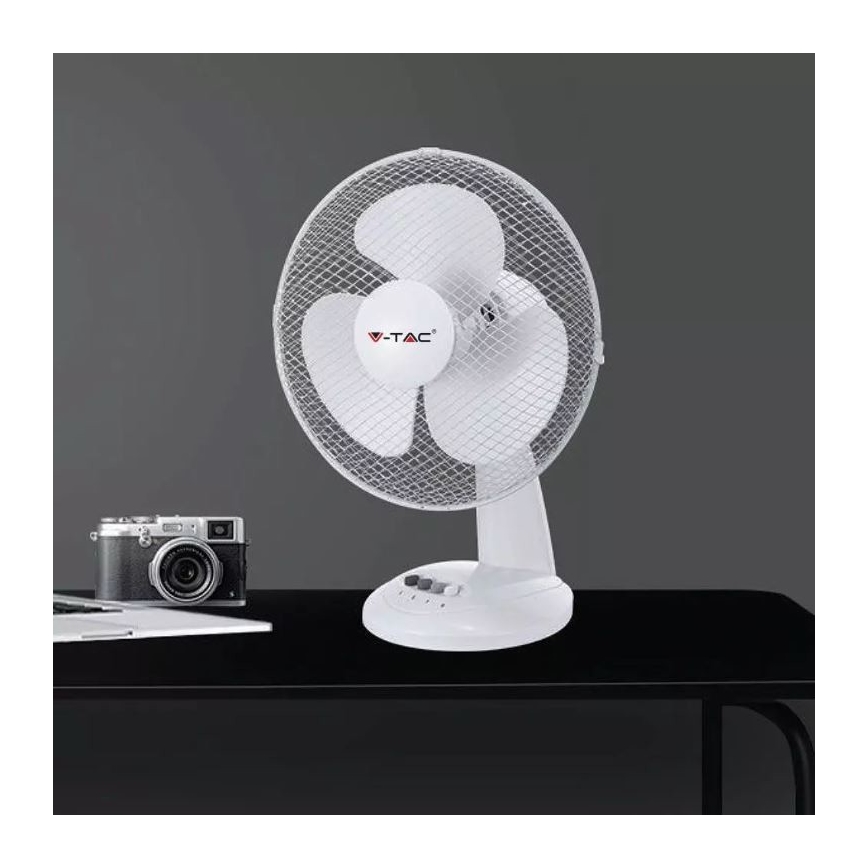 Tischventilator 40W 34cm weiß