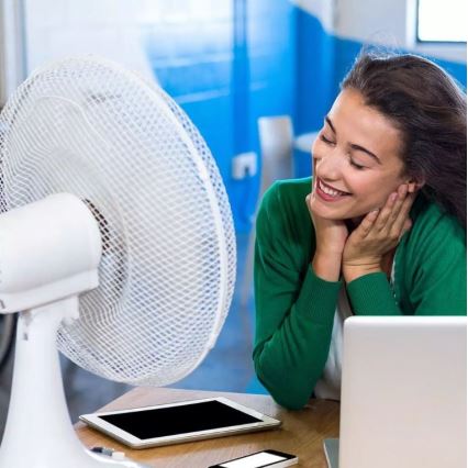 Tischventilator 40W 34cm weiß