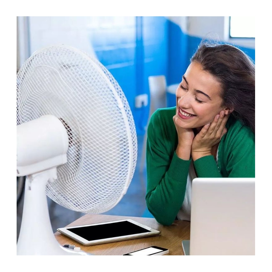 Tischventilator 40W 34cm weiß