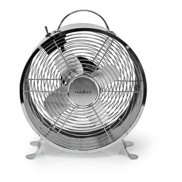Tischventilator RETRO 20W/230V matt Chrom ø25 cm