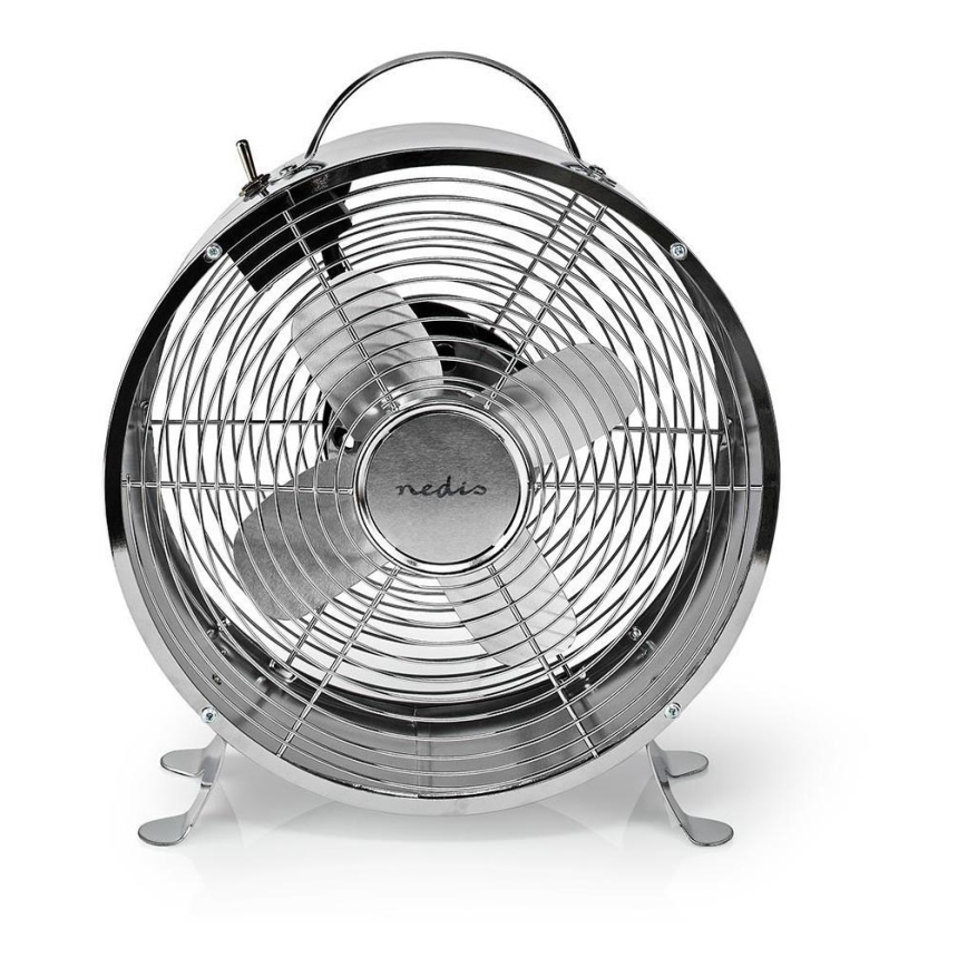 Tischventilator RETRO 20W/230V matt Chrom ø25 cm