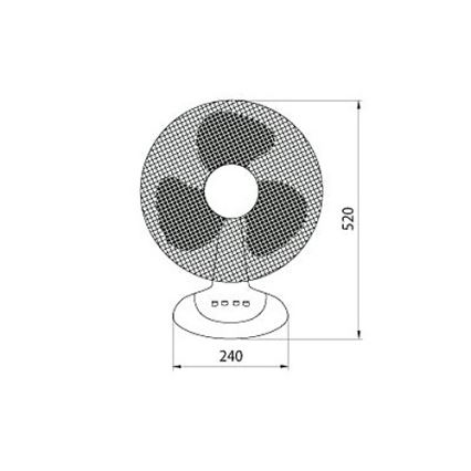 Tischventilator TABLE 40 cm 45W/230V