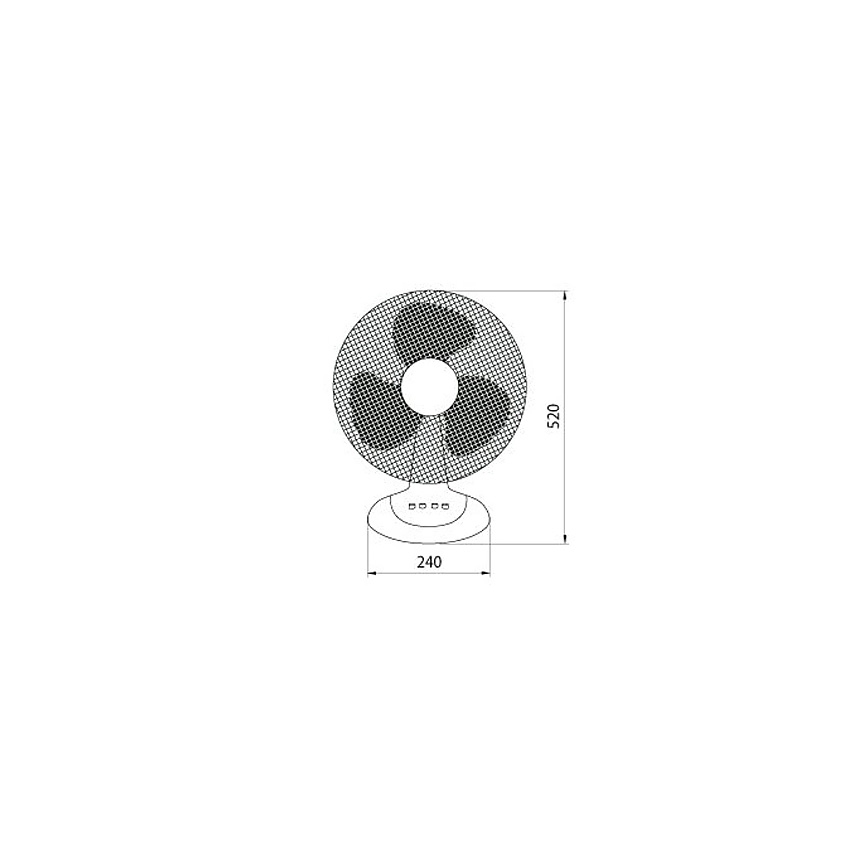 Tischventilator TABLE 40 cm 45W/230V