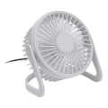 Tischventilator USB Ø 15 cm weiß