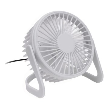 Tischventilator USB Ø 15 cm weiß