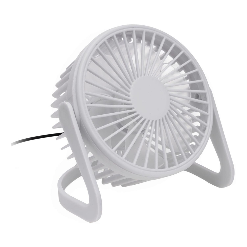 Tischventilator USB Ø 15 cm weiß
