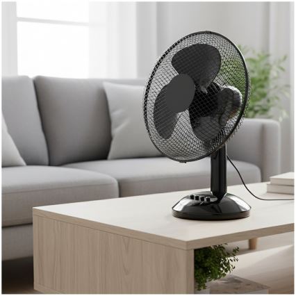 Tischventilator VIENTO, 40 W/230 V, schwarz