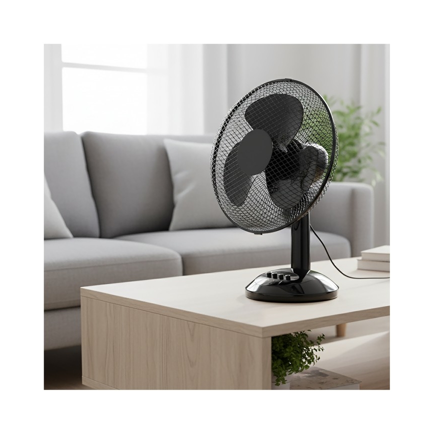 Tischventilator VIENTO, 40 W/230 V, schwarz
