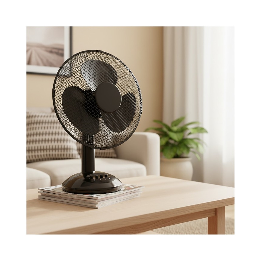 Tischventilator VIENTO, 40 W/230 V, schwarz