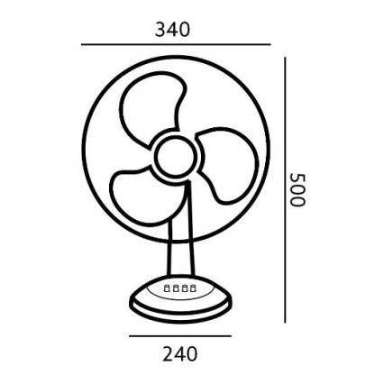 Tischventilator VIENTO 40W/230V weiß