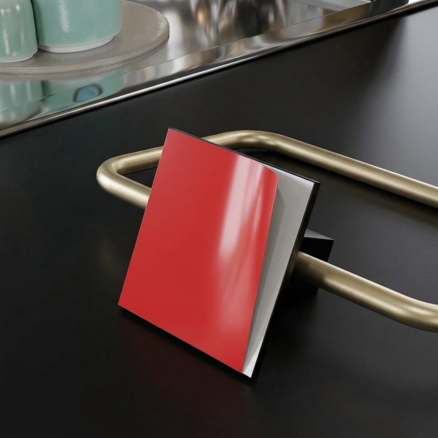 Toilettenpapierhalter aus Metall 8x16 cm schwarz/golden