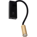 TONIL flexible LED-Leseleuchte, 3,3 W, 230 V, schwarz/gold