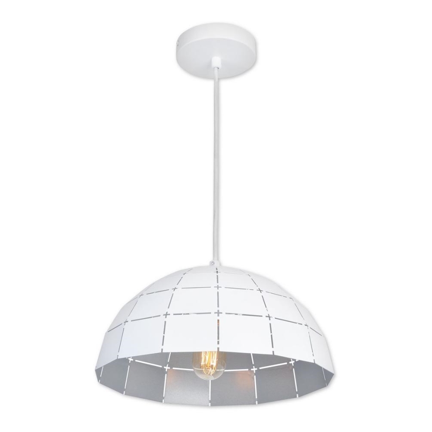 Top Light Apolo 30B - Hängeleuchte an Schnur APOLO 1xE27/40W/230V weiß/silbern