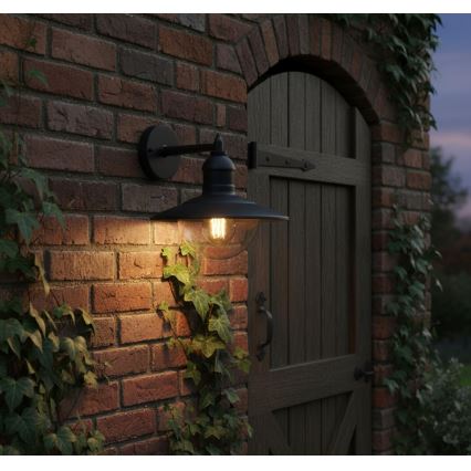 Top Light - Außenwandleuchte VERONA 1xE27/12W/230V IP44 schwarz