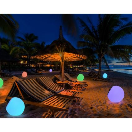 Top Light BALL RGB RC - LED RGB dimmbares Solarleuchte BALL LED/1,2W/3,7V IP44 1800 mAh + Fernbedienung