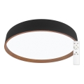 Top Light – Dimmbare LED-Deckenleuchte LED/51W/230V d 50 cm 3000-6500K + Fernbedienung schwarz/braun
