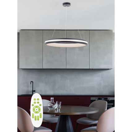 Top Light - Dimmbare LED-Hängeleuchte an Schnur FUTURA LED/60W/230V schwarz + Fernbedienung