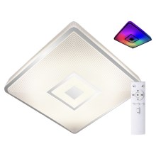 Top Light - Dimmbare LED-RGB-Deckenleuchte LED/24W/230V quadratisch + Fernbedienung