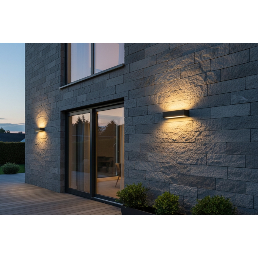 Top Light - LED Außenwandleuchte IMOLA LED/10W/230V 3000/4000/6000K IP54 17 cm schwarz