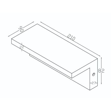 Top Light - LED-Außenwandleuchte ELON LED/10W/230V 3000/4000/6000K IP54 schwarz