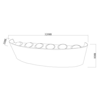 Top Light - LED-Außenwandleuchte RAY LED/10W/230V 3000/4000/6500K IP54 schwarz
