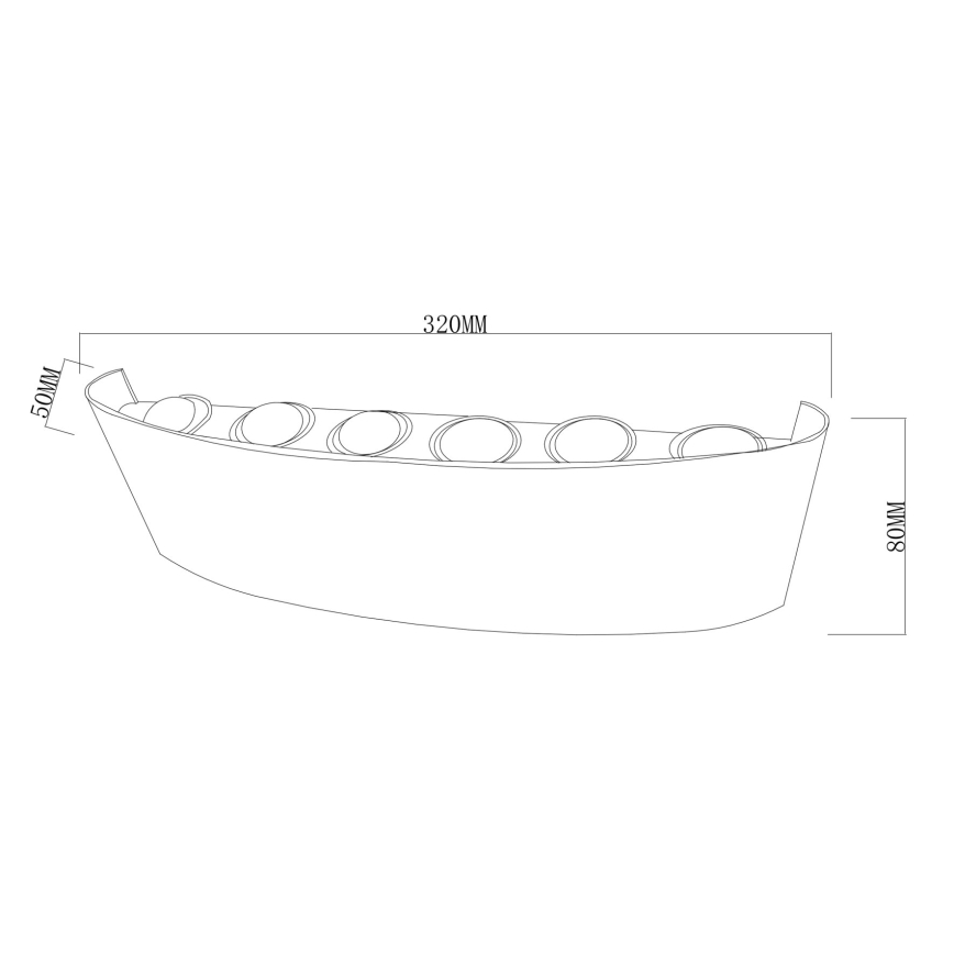 Top Light - LED-Außenwandleuchte RAY LED/10W/230V 3000/4000/6500K IP54 schwarz