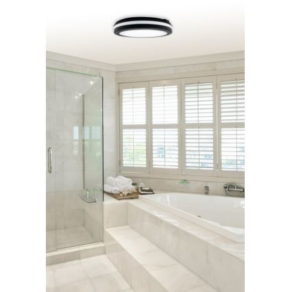 Top Light - LED-Badezimmerleuchte COMET LED/24W/230V 3000/4000/6500K IP54 d 30 cm schwarz