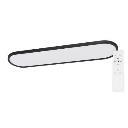 Top Light - dimmbare LED-Decken-/Pendelleuchte OVAL LED/36W/230V 3000-6500K schwarz + Fernbedienung