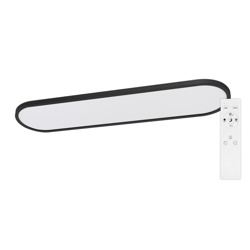 Top Light - dimmbare LED-Decken-/Pendelleuchte OVAL LED/36W/230V 3000-6500K schwarz + Fernbedienung