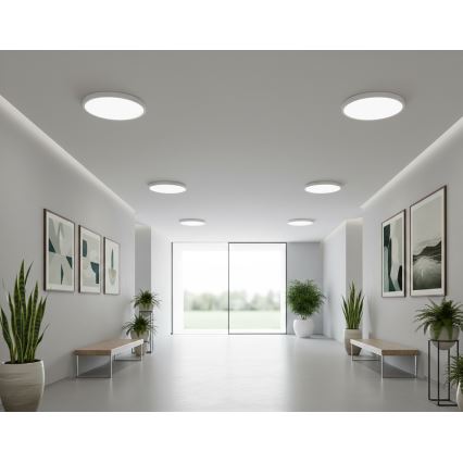 Top Light - LED Deckenleuchte mit Bewegungssensor REVIT LED/12/18/24W/230V 3000/4000/6500K Ø 30 cm weiß