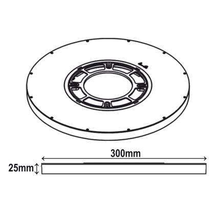 Top Light- LED-Deckenleuchte REVIT LED/24W/230V 3000/4000/6500K d 30 cm weiß