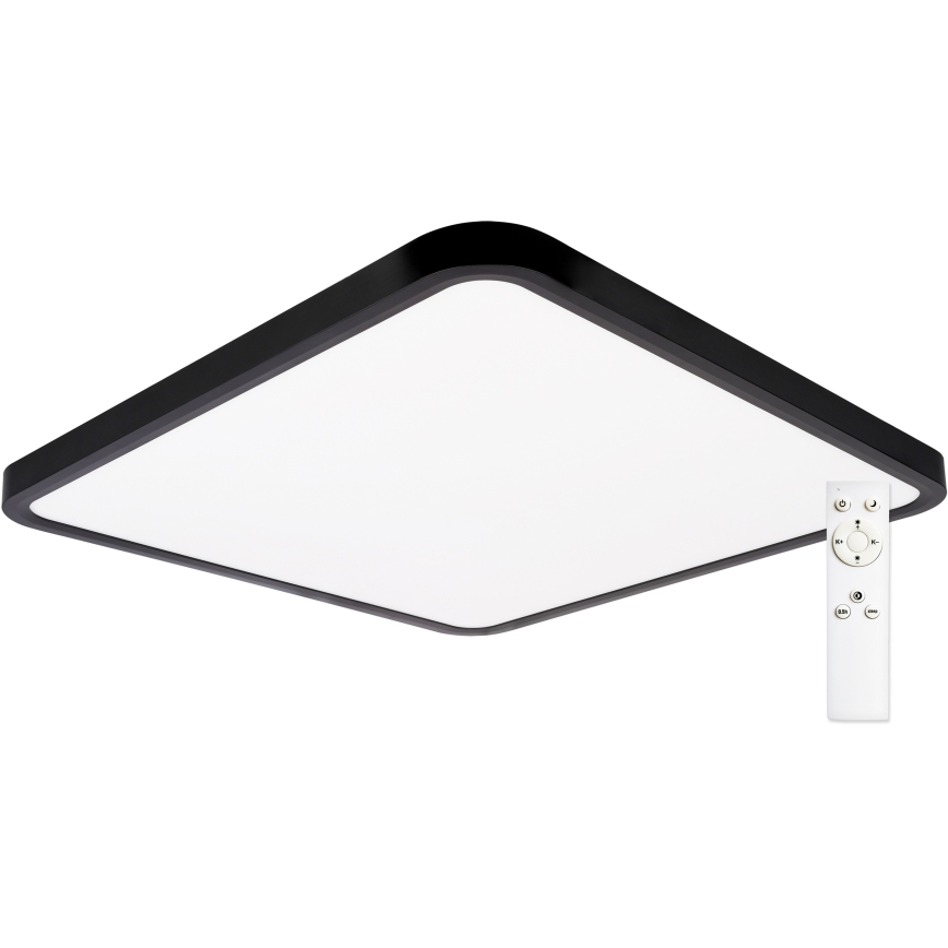 Top Light - Dimmbare LED-Deckenleuchte REVIT LED/50W/230V 3000-6500K 50x50 cm schwarz + Fernbedienung