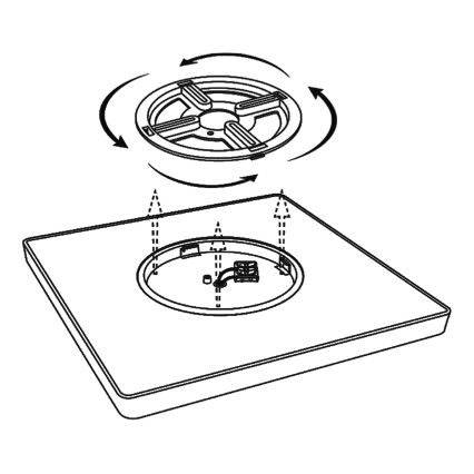 Top Light - Dimmbare LED-Deckenleuchte REVIT LED/50W/230V 3000-6500K 50x50 cm weiß + Fernbedienung