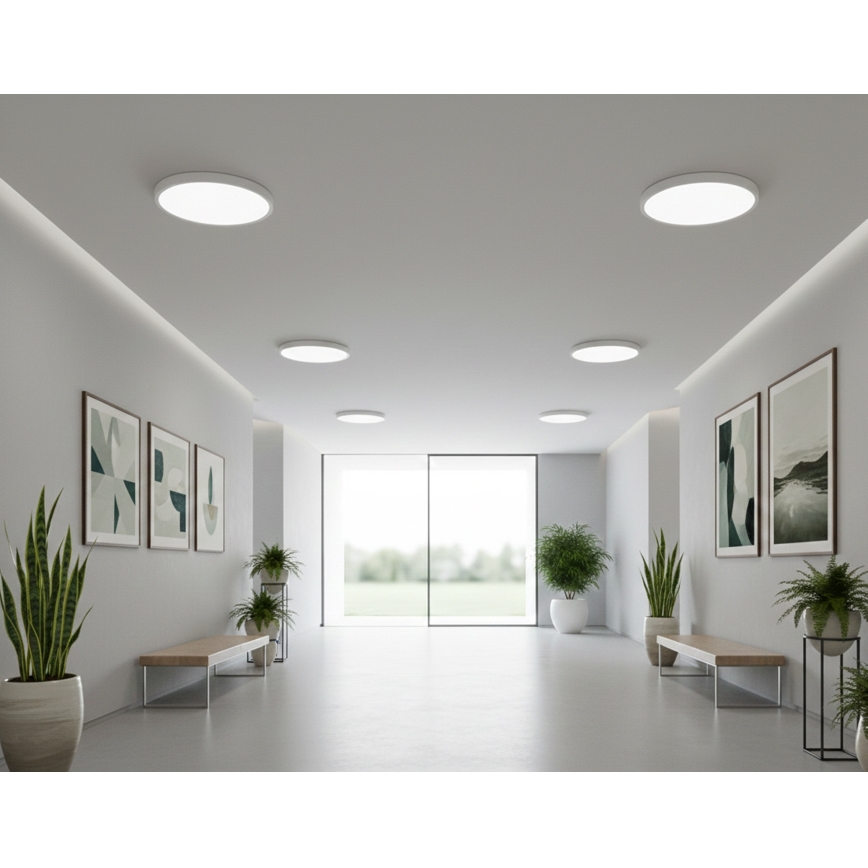 Top Light - LED-Deckenleuchte mit Bewegungsmelder REVIT LED/9/12/18W/230V 3000/4000/6500K Ø 23 cm weiß