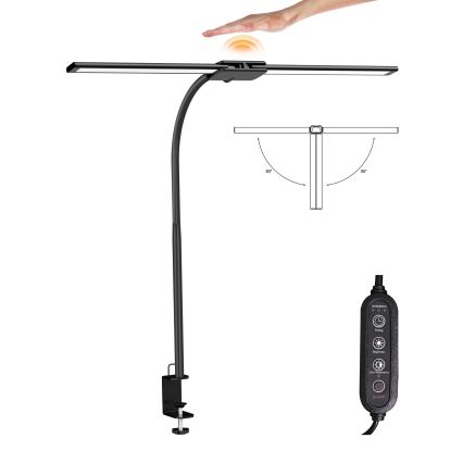 Top Light - LED-dimmbare Tischlampe mit Klemme LYRA LED/18W/230V 3000-6500K schwarz
