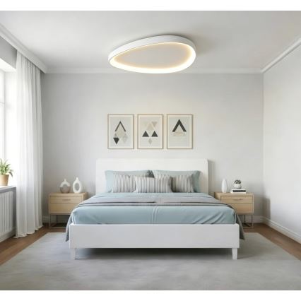 Top Light - LED-dimmbare Deckenleuchte ECLIPSE LED/55W/230V 3000-6500K Ø 60 cm weiß + Fernbedienung
