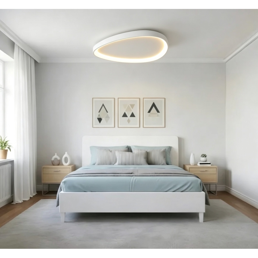 Top Light - LED-dimmbare Deckenleuchte ECLIPSE LED/55W/230V 3000-6500K Ø 60 cm weiß + Fernbedienung