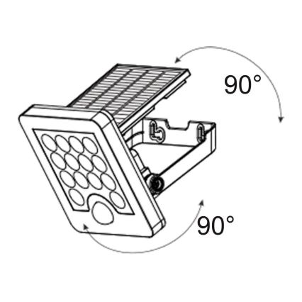 Top Light - LED-Solarwandstrahler mit Sensor HELEON S LED/5W/3,7V IP65 4000K