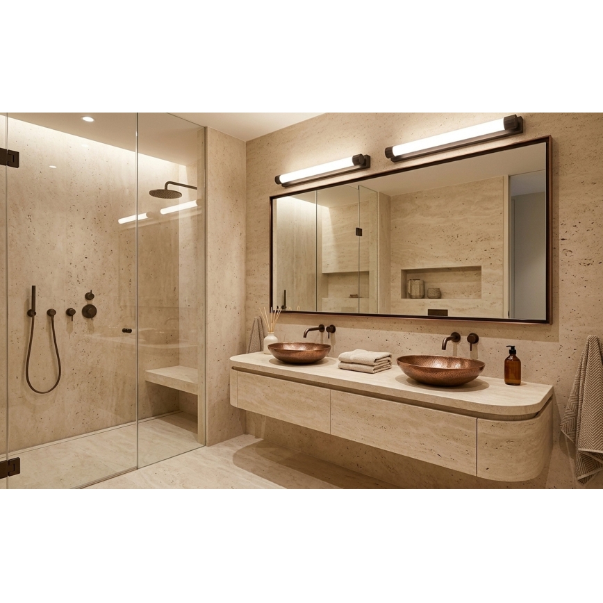 Top Light - LED-Spiegelleuchte für Badezimmer TURIA LED/12W/230V 3000/4000/6500K IP44 60 cm schwarz