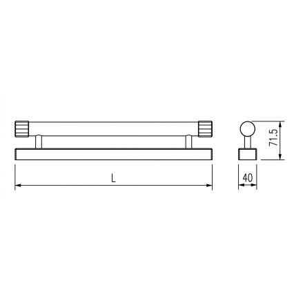 Top Light - LED Spiegelleuchte für das Bad TURIA LED/8W/230V 3000/4000/6500K IP44 40 cm glänzender Chrom