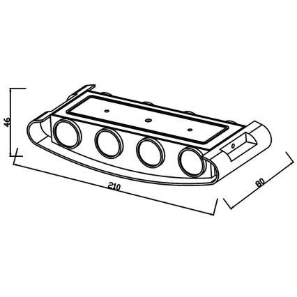 Top Light - LED-Wandleuchte für den Außenbereich RAY B LED/8W/230V IP44 4000K weiß