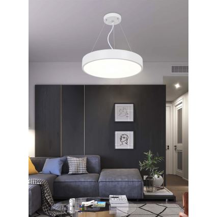 Top Light Metal 40BZ + Fernbedienung - Dimmbare LED-Hängeleuchte an Schnur METAL LED/51W/230V + Fernbedienung weiß