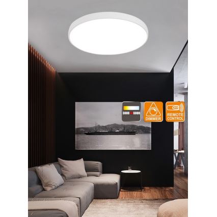 Top Light Metal 60B FB - Dimmbare LED-Deckenleuchte mit Fernbedienung METAL LED/60W/230V