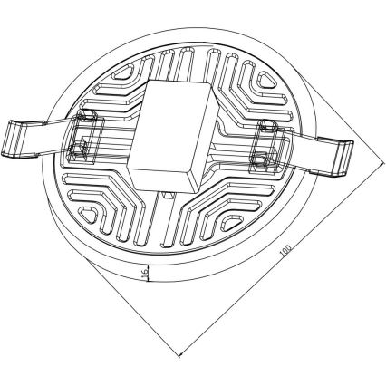 Top Light POLAR K 10 - LED-Decken-Einbauleuchte POLAR LED/10W/230V