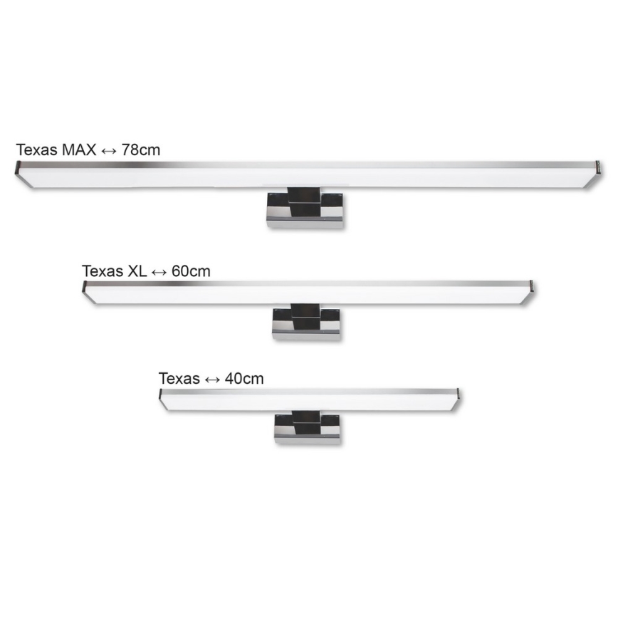 Top Light TEXAS XL - LED Badezimmer-Spiegelleuchte TEXAS LED/12W/230V IP44