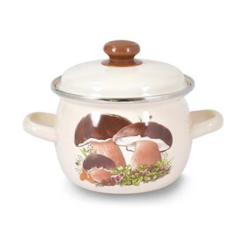 Topf mit Deckel TORO, 1,5 l, mit Pilzdekor