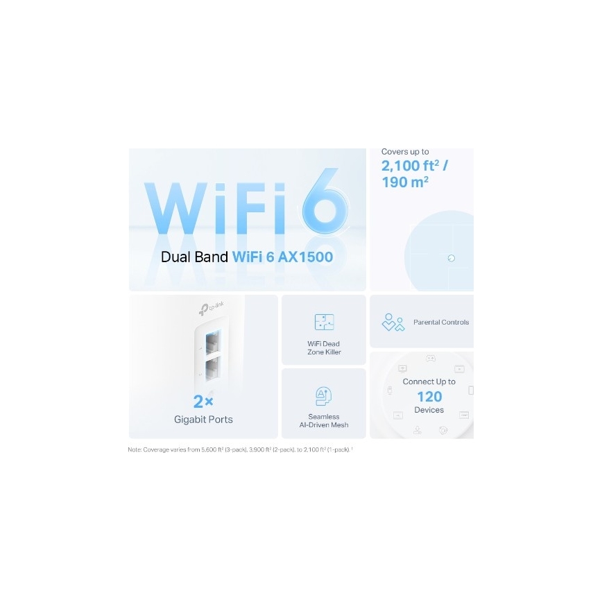 TP-Link - 2er-Set Wi-Fi 6 Mesh-System für das ganze Zuhause