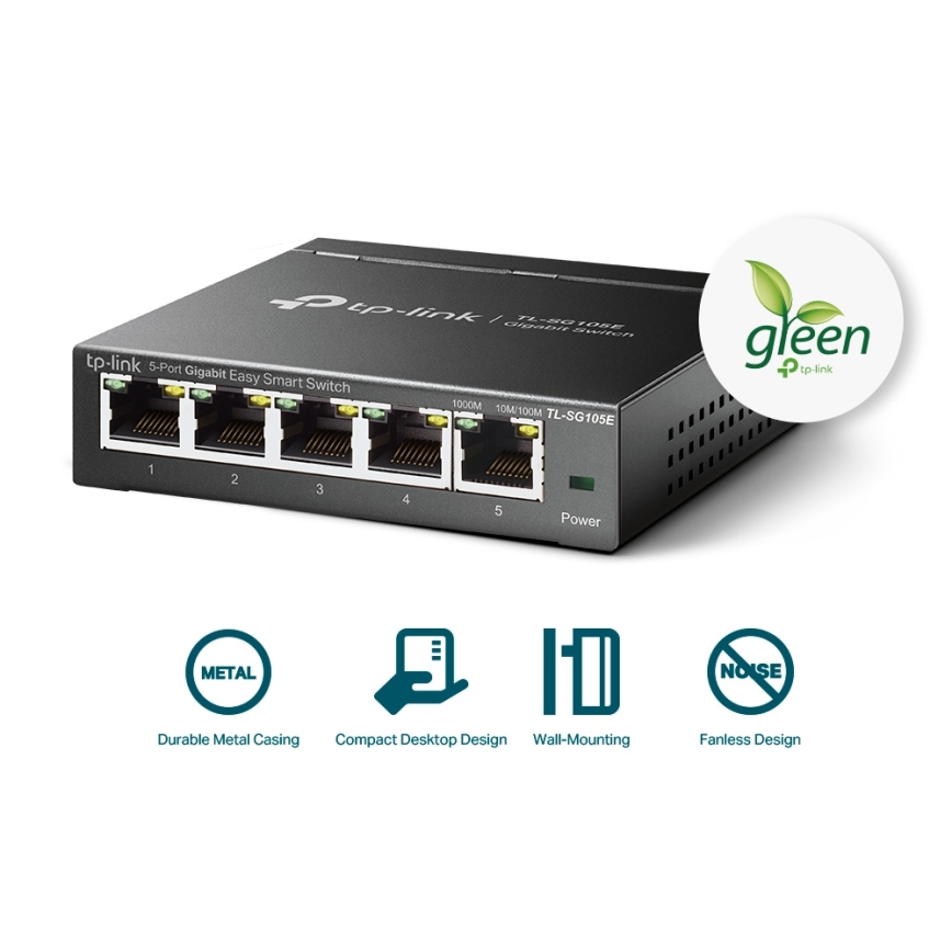 TP-Link - 5‑Port Gigabit Easy Smart Switch
