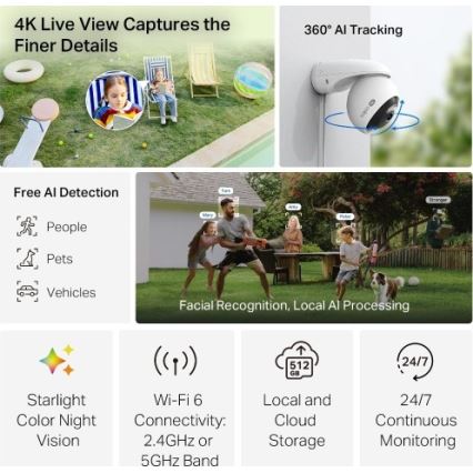 TP-Link - Außenkamera mit Sensor, IP66, WLAN