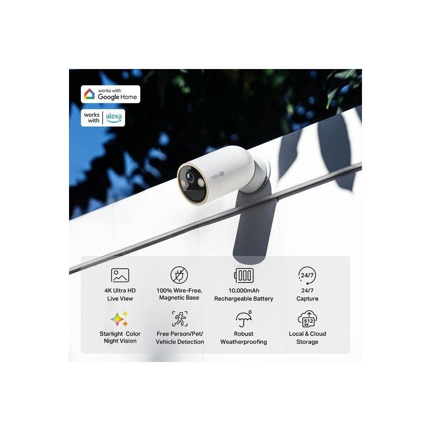 TP-Link - Außenkamera mit Sensor 10000 mAh IP66 Wi-Fi